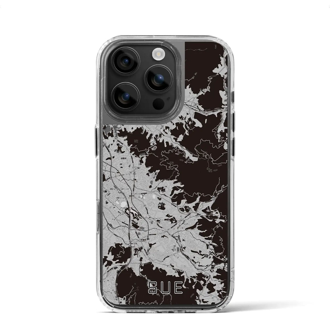 【須恵(福岡県)】地図柄iPhoneケース(MagSafeタイプ)