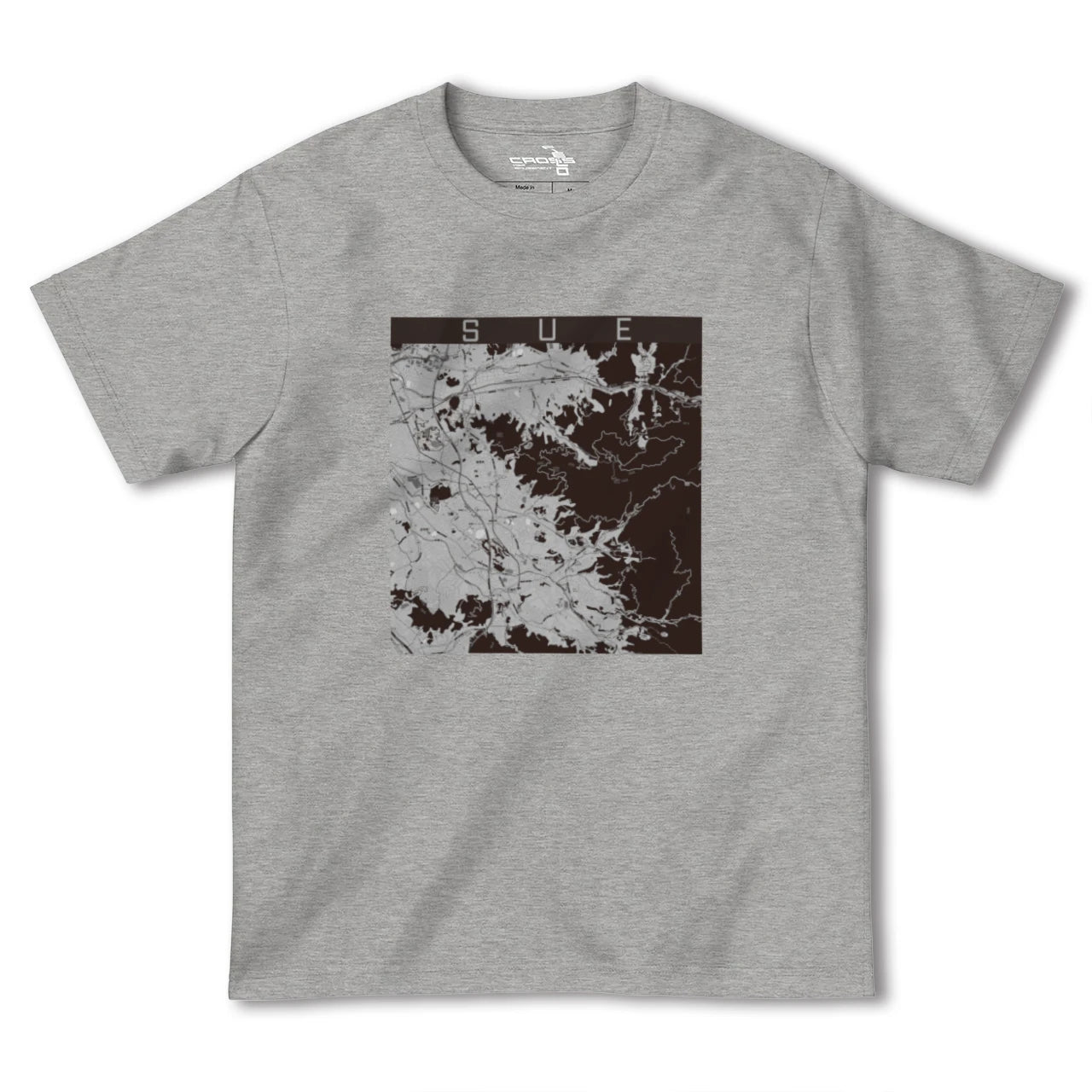 【須恵(福岡県)】地図柄ヘビーウェイトTシャツ