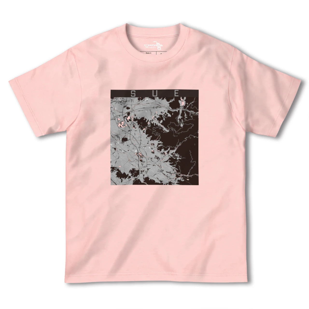 【須恵(福岡県)】地図柄ヘビーウェイトTシャツ