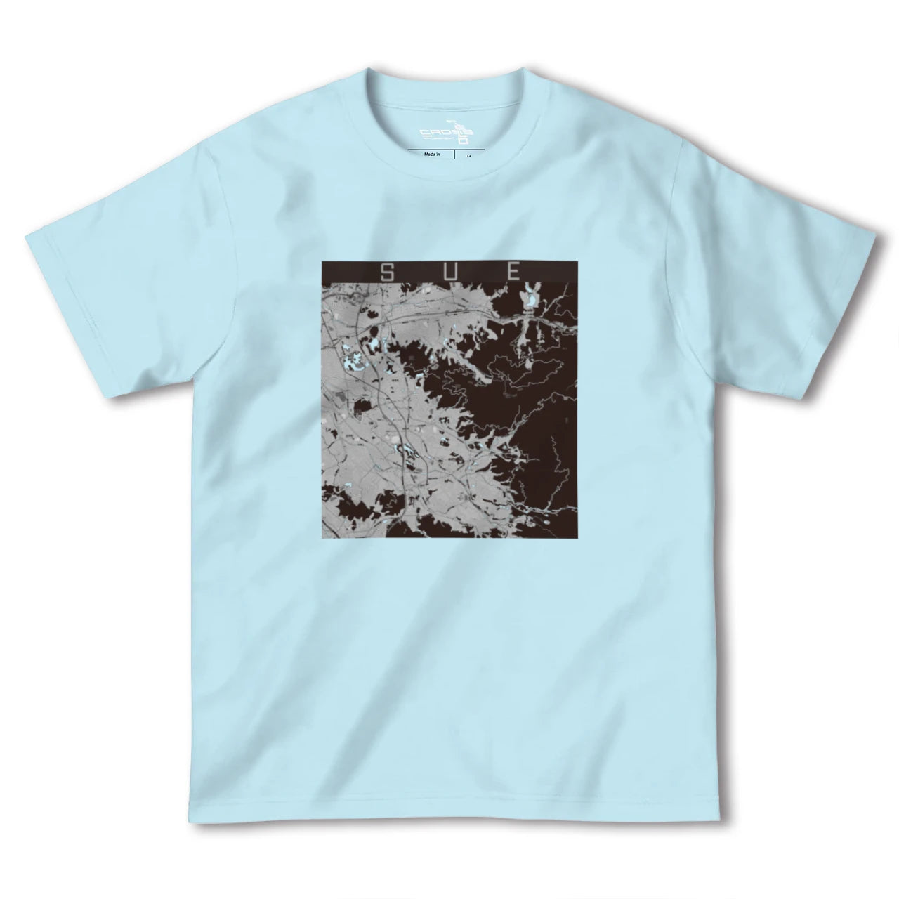 【須恵(福岡県)】地図柄ヘビーウェイトTシャツ