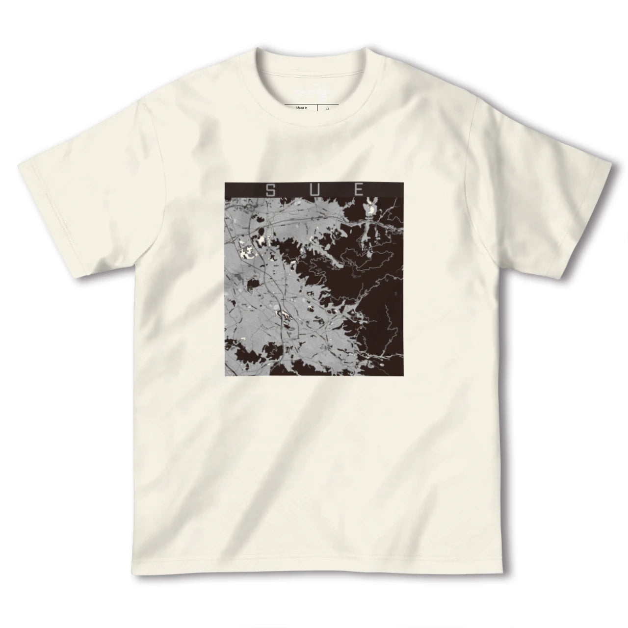 【須恵(福岡県)】地図柄ヘビーウェイトTシャツ