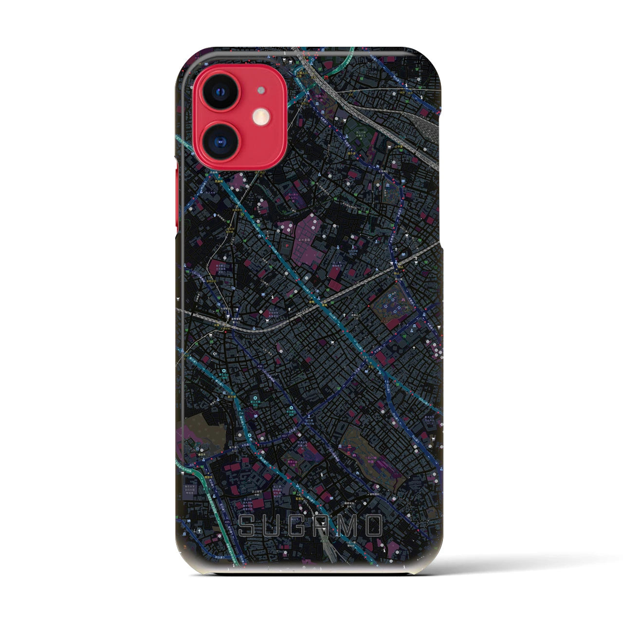 【巣鴨(東京都)】地図柄iPhoneケース(バックカバータイプ)