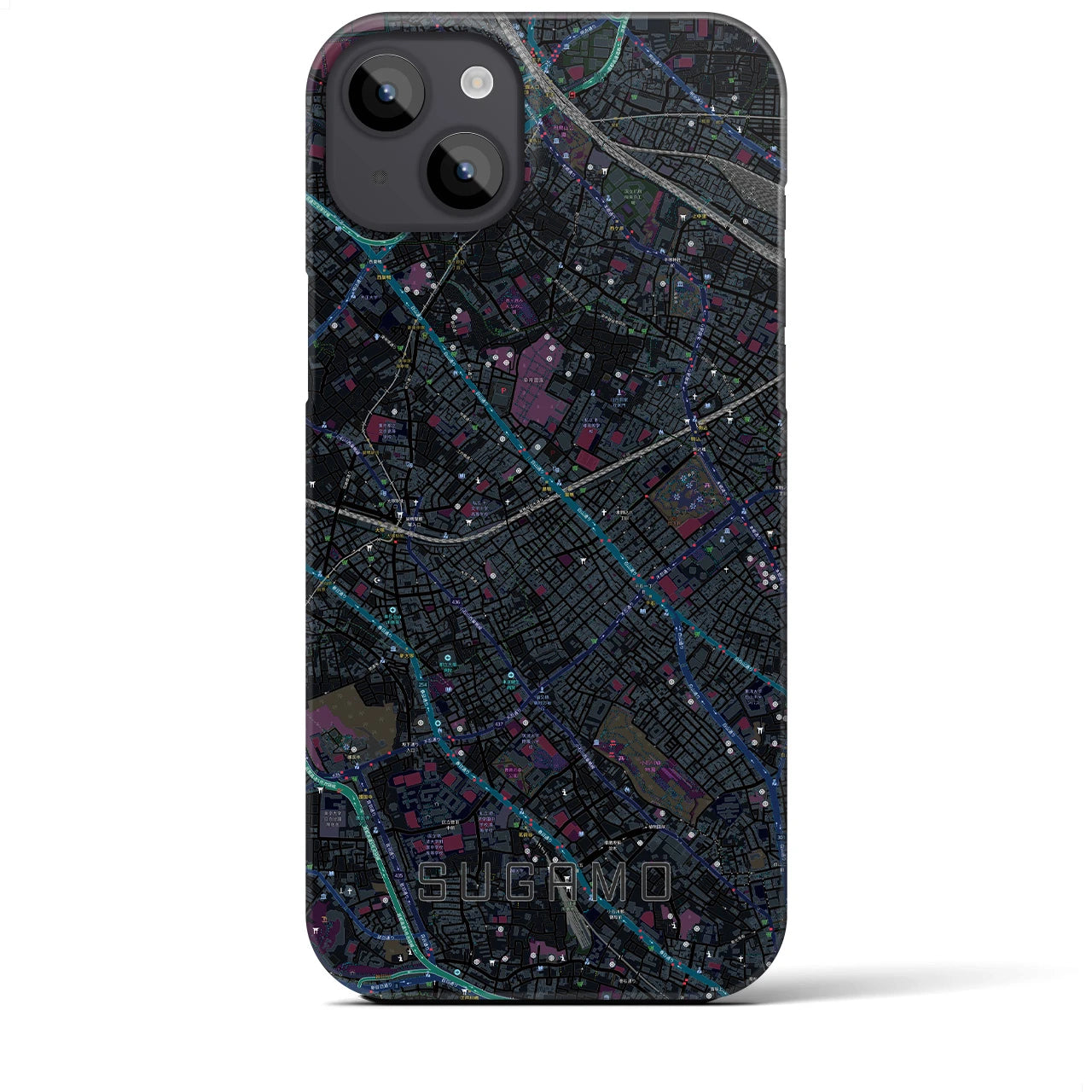 【巣鴨(東京都)】地図柄iPhoneケース(バックカバータイプ)