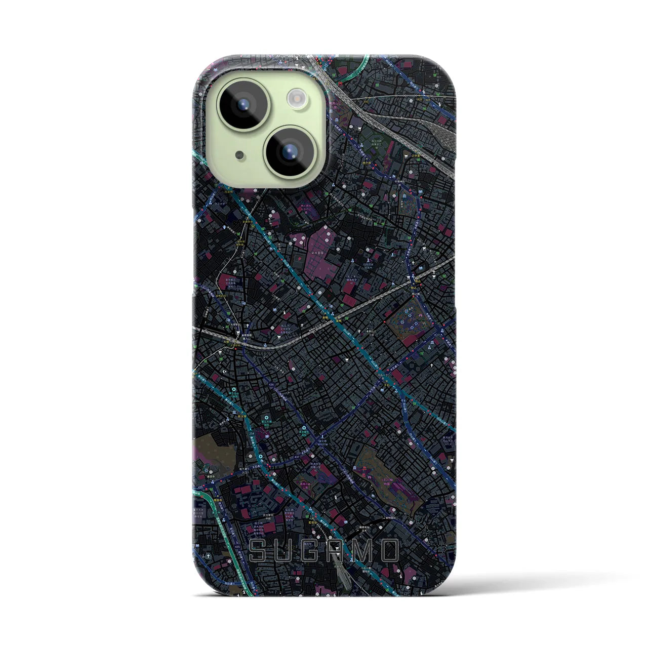 【巣鴨(東京都)】地図柄iPhoneケース(バックカバータイプ)