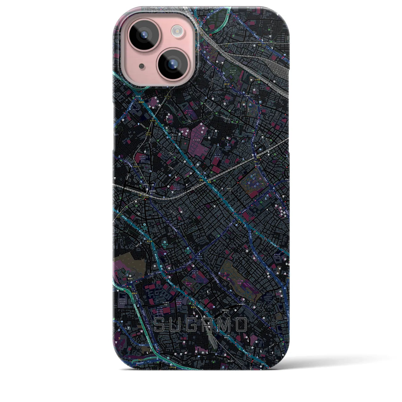 【巣鴨(東京都)】地図柄iPhoneケース(バックカバータイプ)
