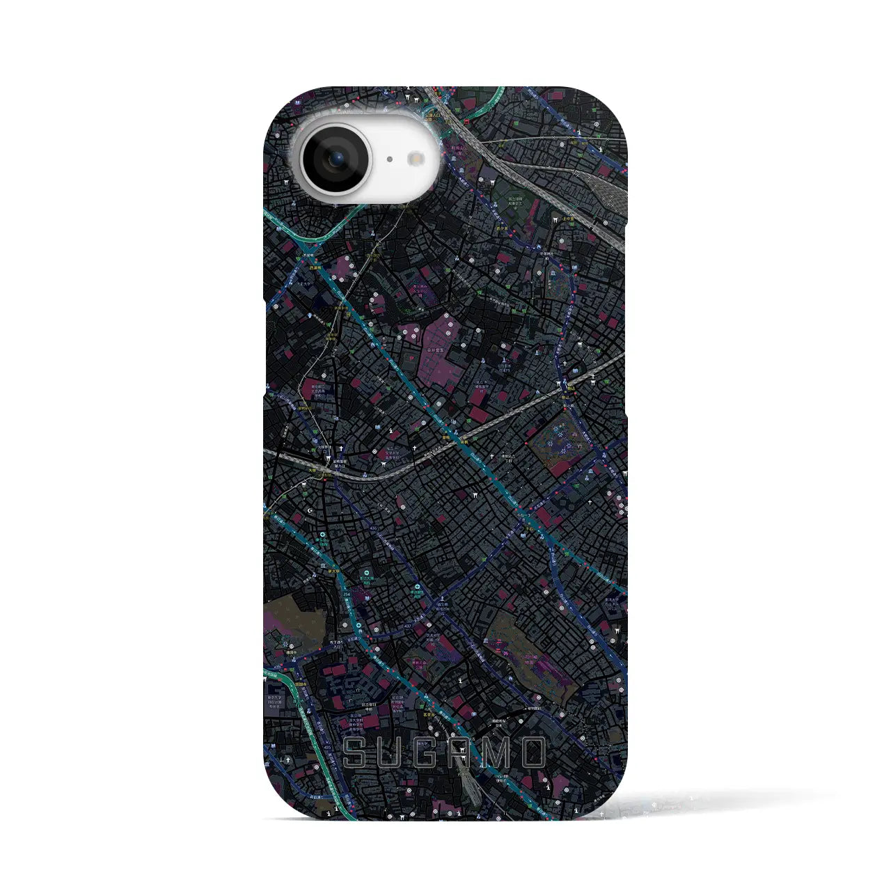 【巣鴨(東京都)】地図柄iPhoneケース(バックカバータイプ)