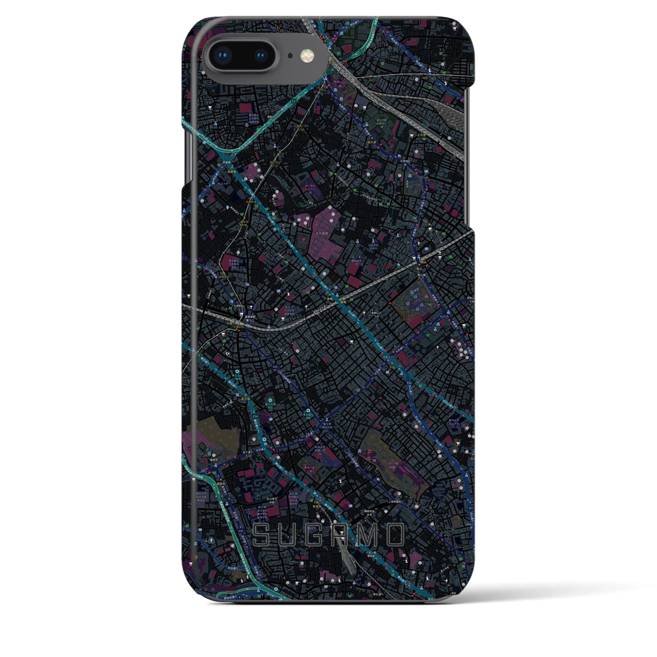 【巣鴨(東京都)】地図柄iPhoneケース(バックカバータイプ)