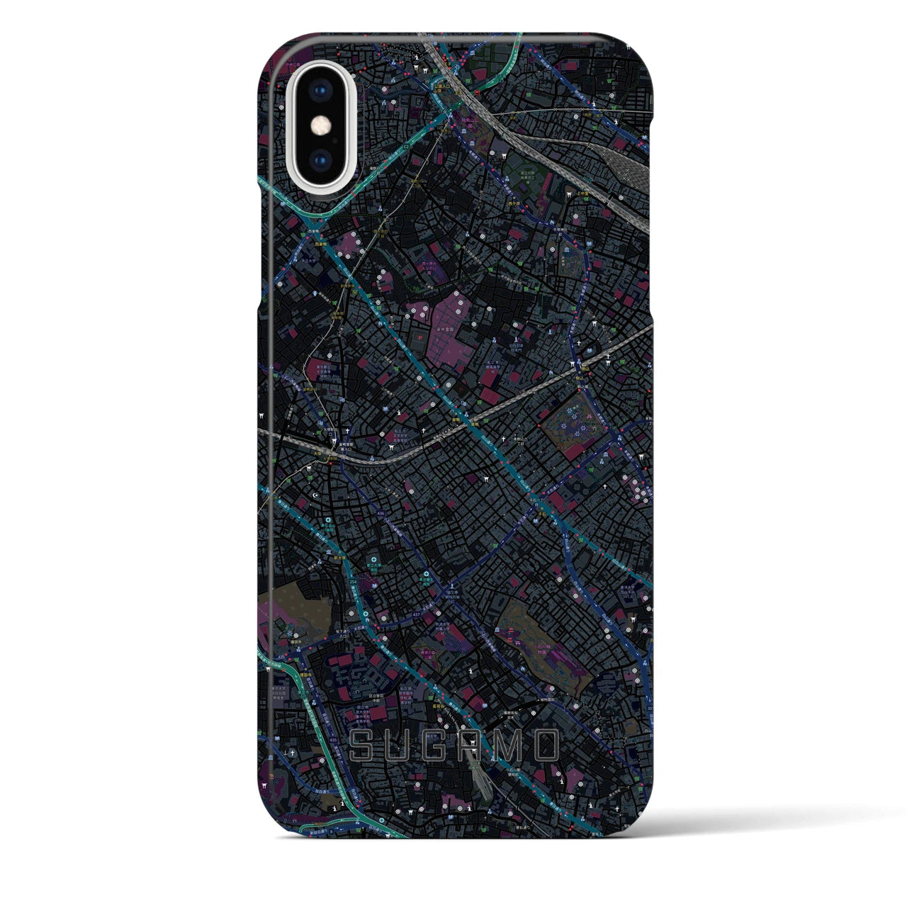 【巣鴨(東京都)】地図柄iPhoneケース(バックカバータイプ)