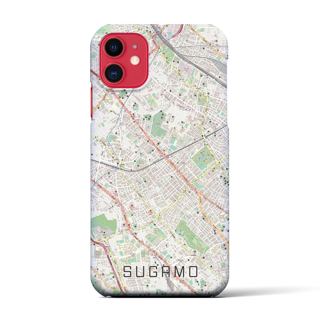 【巣鴨(東京都)】地図柄iPhoneケース(バックカバータイプ)