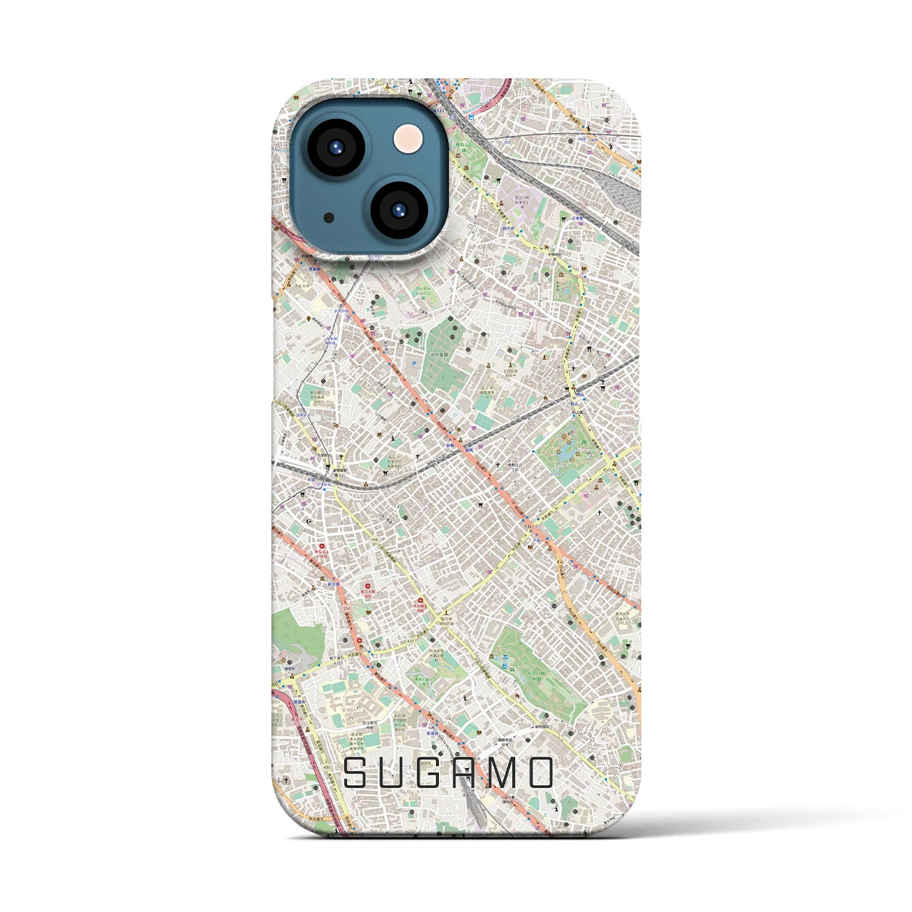 【巣鴨(東京都)】地図柄iPhoneケース(バックカバータイプ)