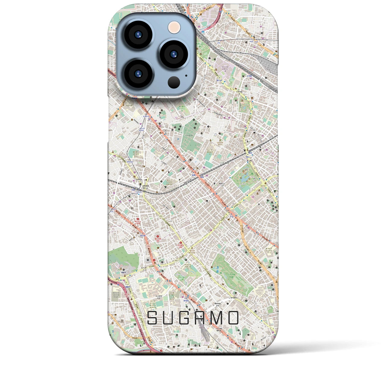 【巣鴨(東京都)】地図柄iPhoneケース(バックカバータイプ)