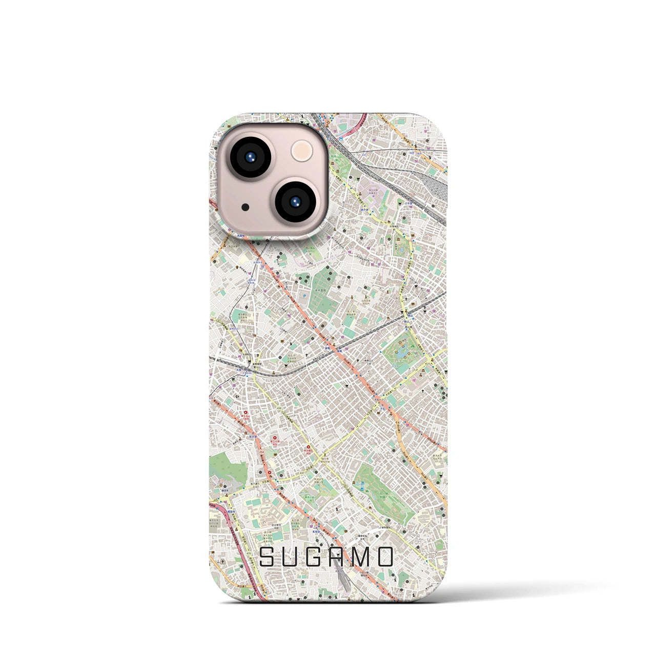 【巣鴨(東京都)】地図柄iPhoneケース(バックカバータイプ)