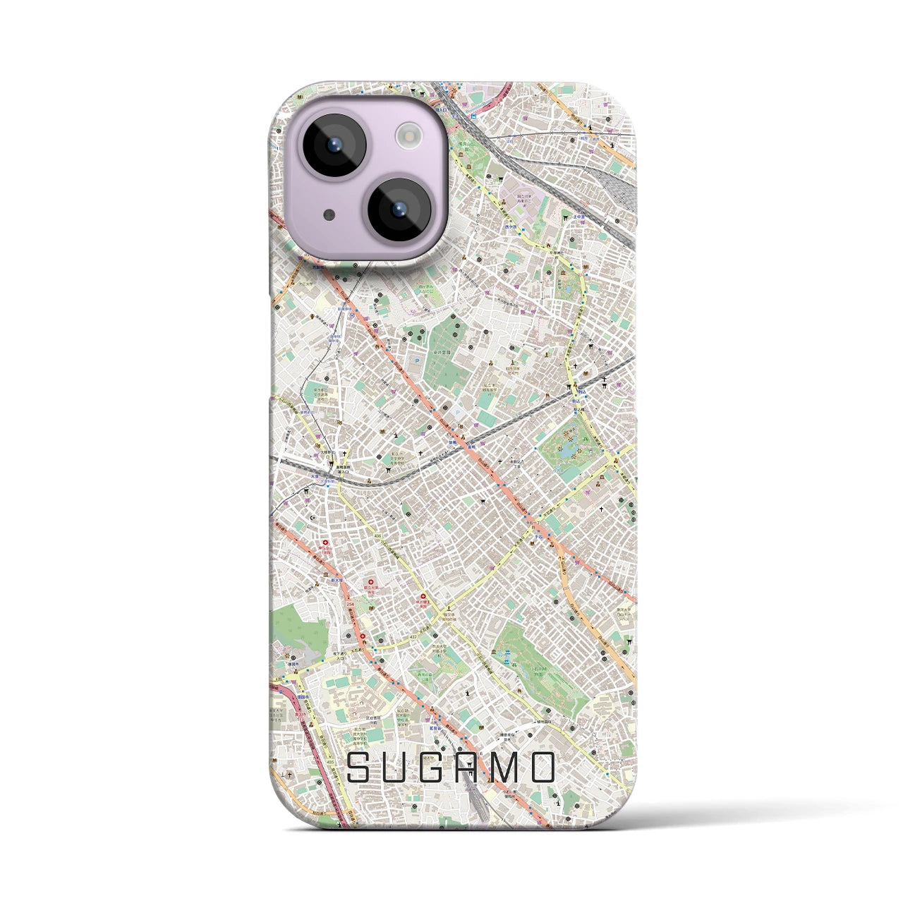 【巣鴨(東京都)】地図柄iPhoneケース(バックカバータイプ)