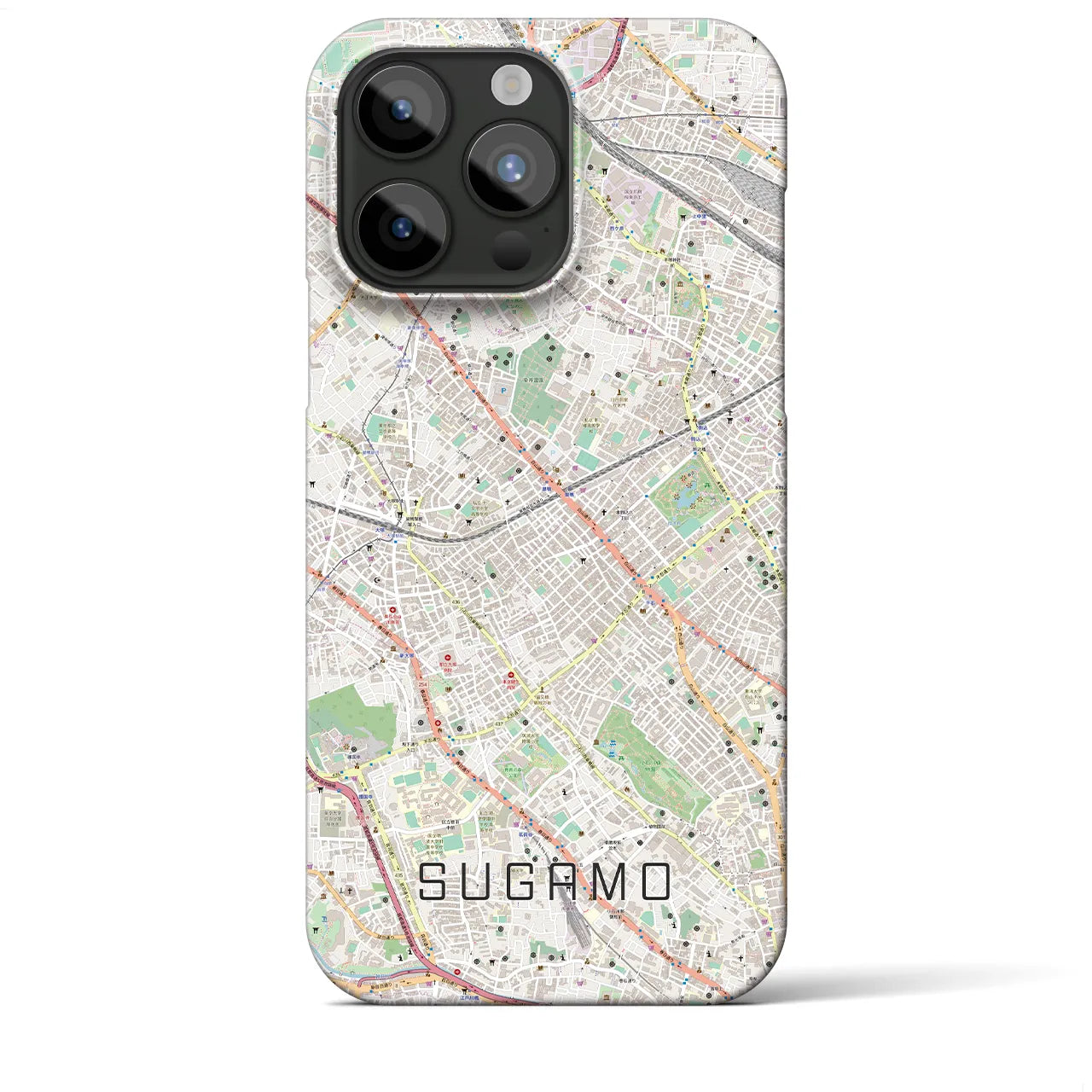 【巣鴨(東京都)】地図柄iPhoneケース(バックカバータイプ)