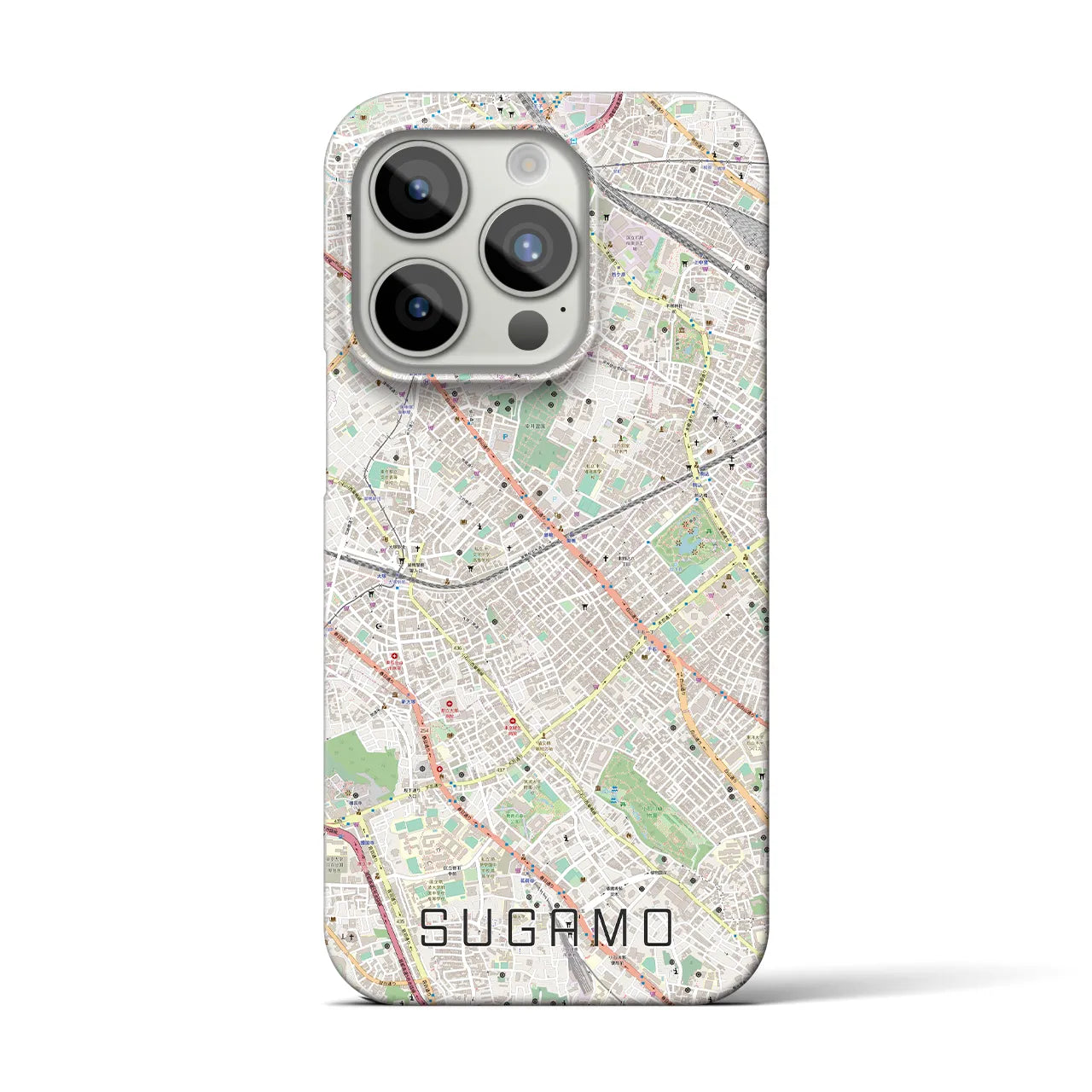 【巣鴨(東京都)】地図柄iPhoneケース(バックカバータイプ)