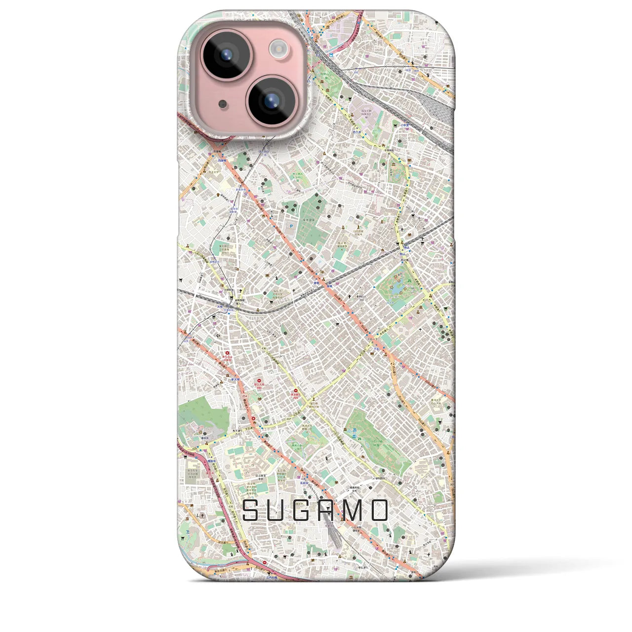 【巣鴨(東京都)】地図柄iPhoneケース(バックカバータイプ)