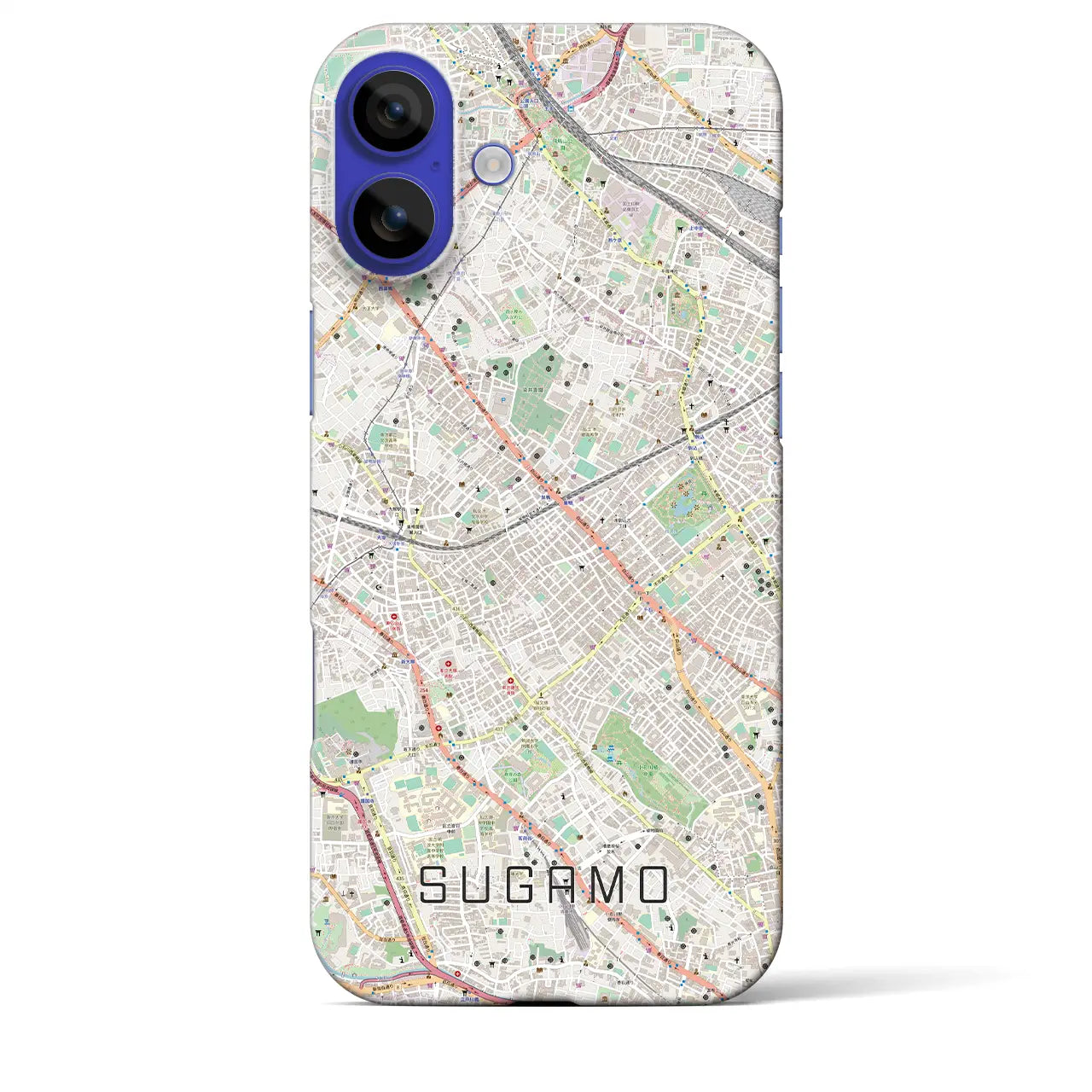 【巣鴨(東京都)】地図柄iPhoneケース(バックカバータイプ)ナチュラル・iPhone 16 Pro Max 用