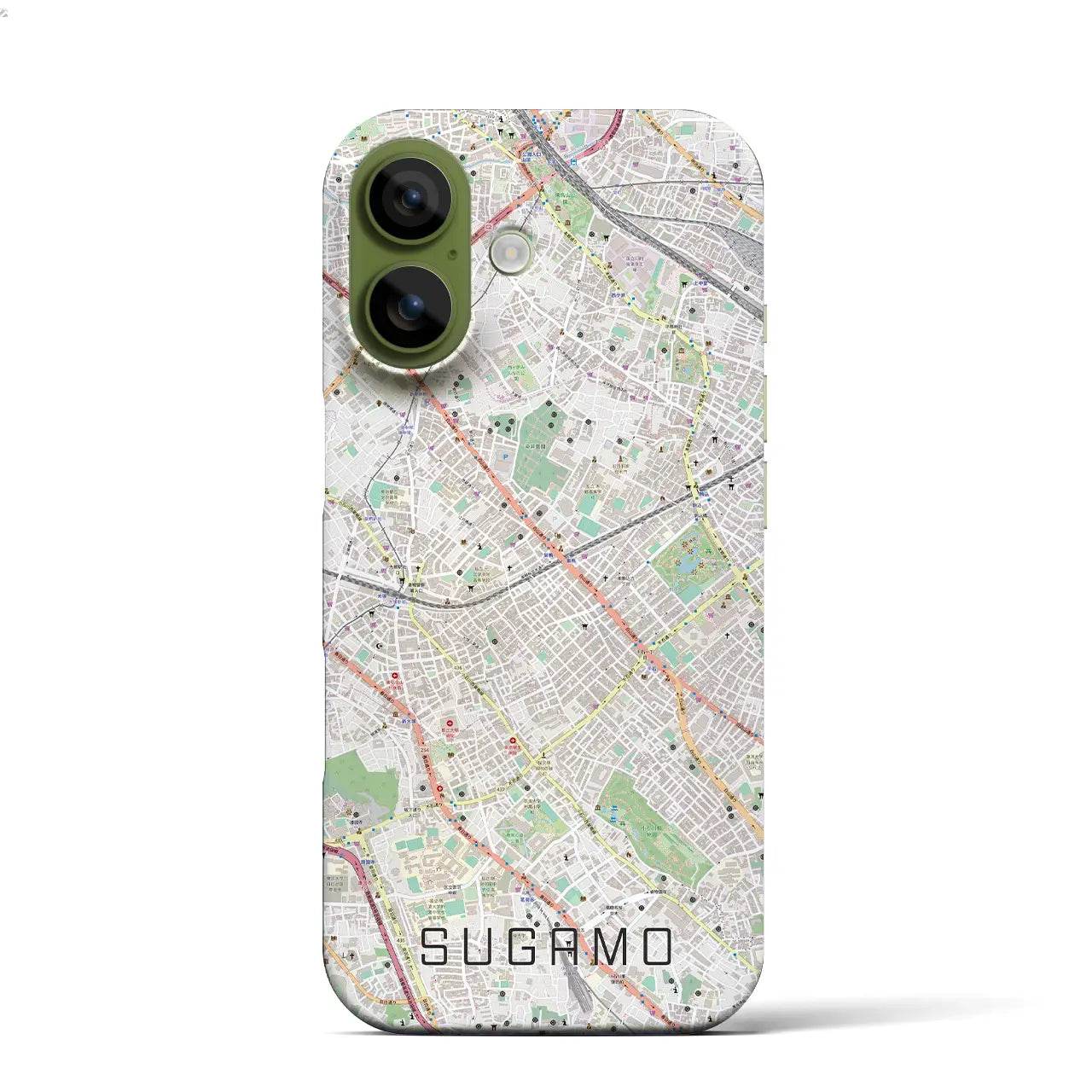 【巣鴨(東京都)】地図柄iPhoneケース(バックカバータイプ)