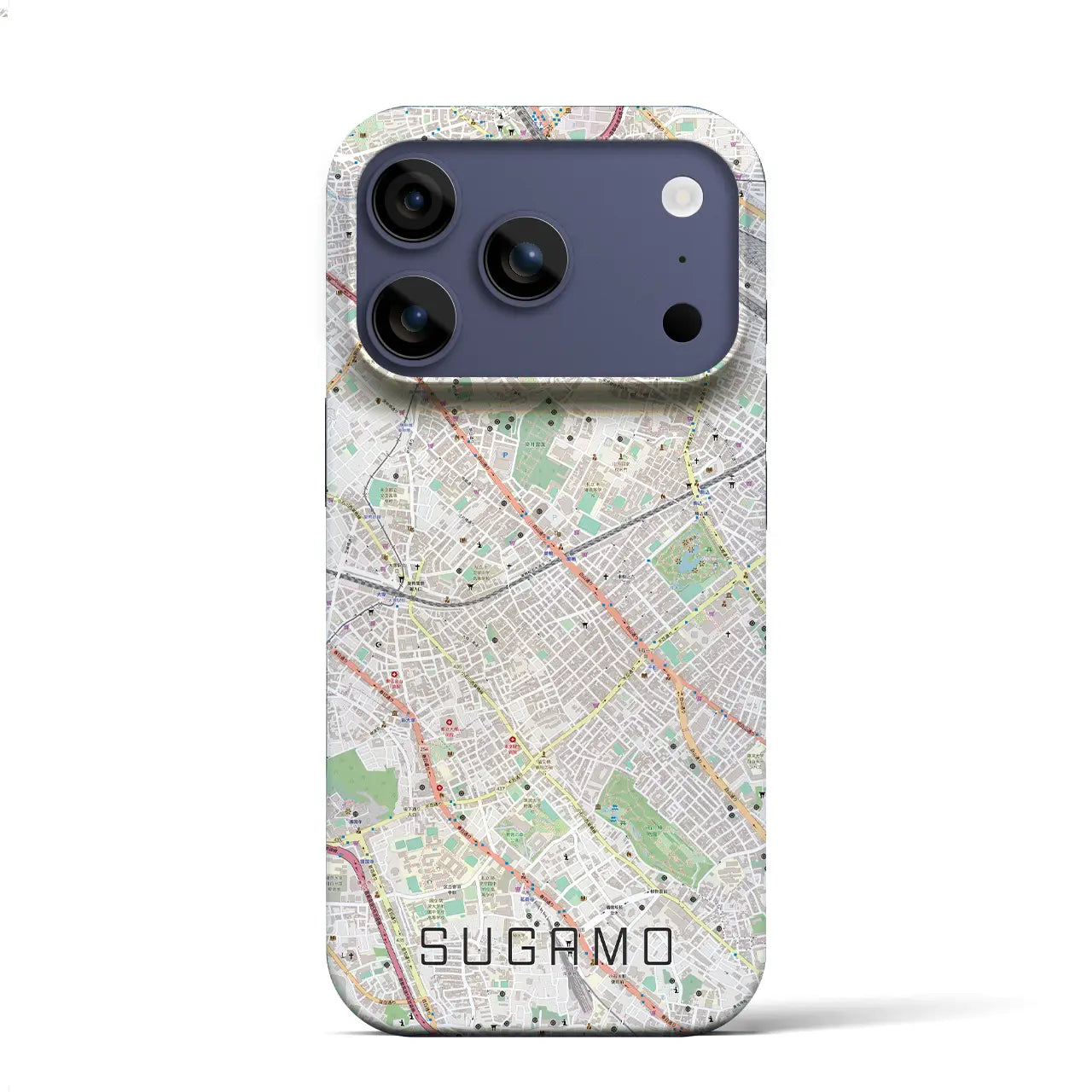 【巣鴨(東京都)】地図柄iPhoneケース(バックカバータイプ)