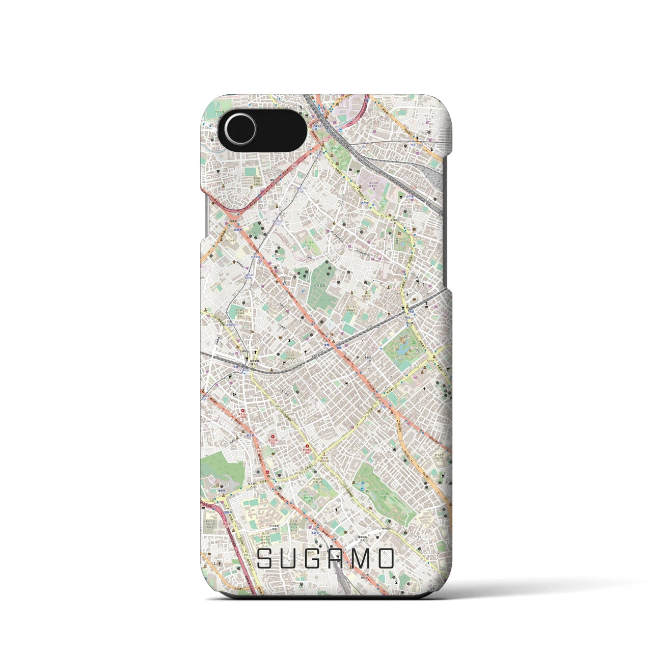 【巣鴨(東京都)】地図柄iPhoneケース(バックカバータイプ)