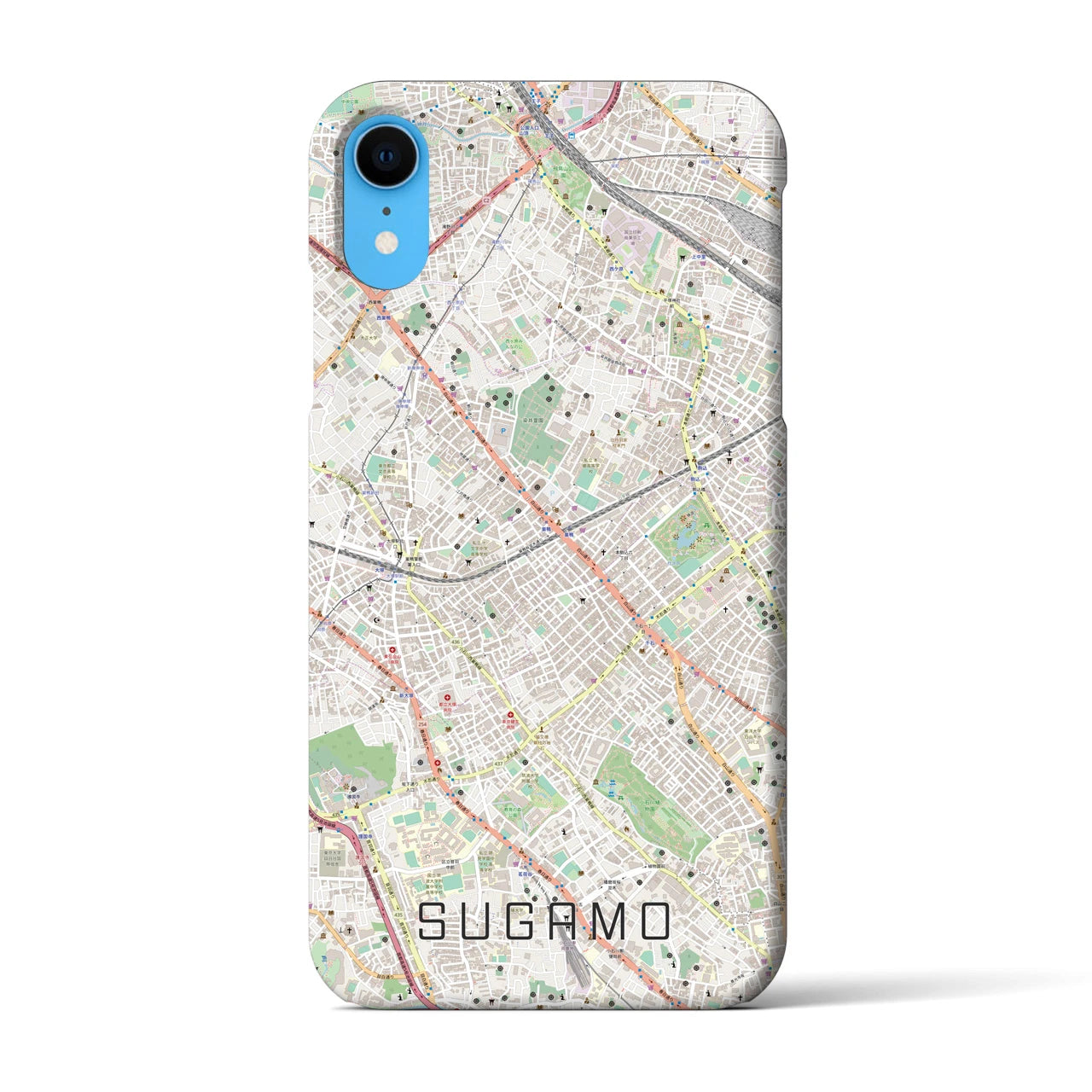 【巣鴨(東京都)】地図柄iPhoneケース(バックカバータイプ)