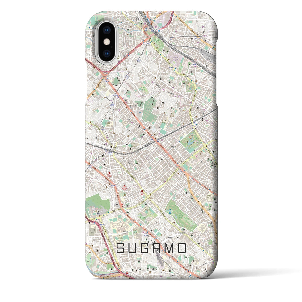 【巣鴨(東京都)】地図柄iPhoneケース(バックカバータイプ)