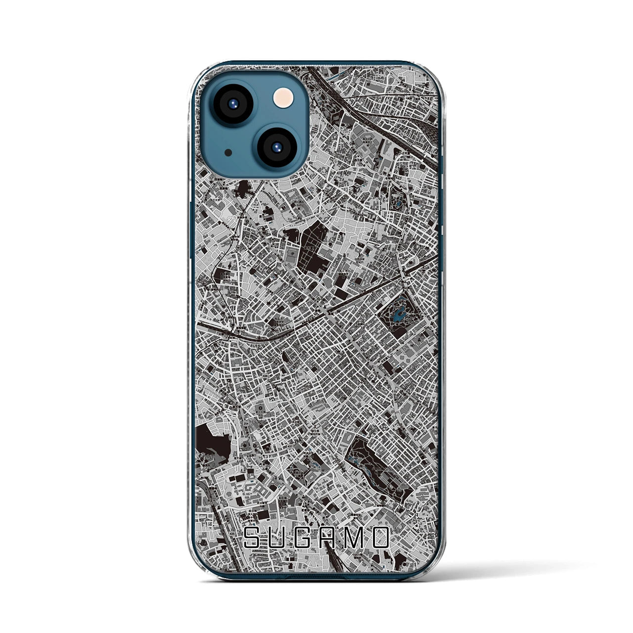 【巣鴨(東京都)】地図柄iPhoneケース(クリアタイプ)