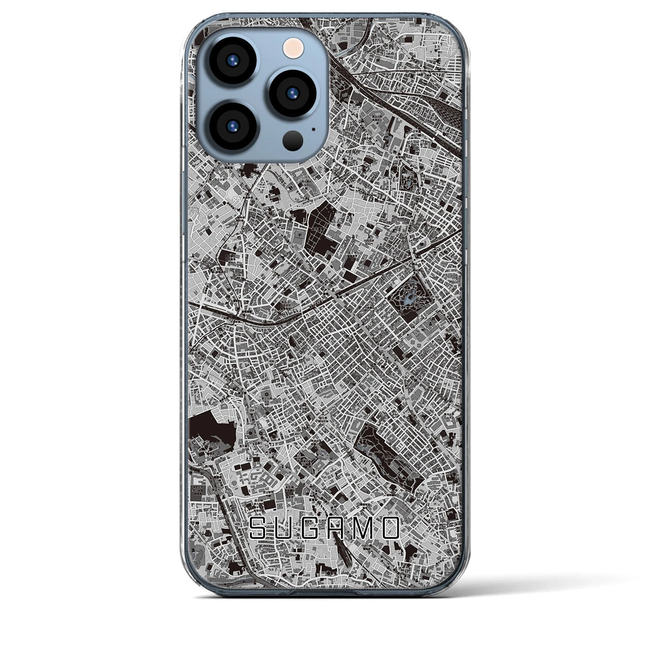 【巣鴨(東京都)】地図柄iPhoneケース(クリアタイプ)