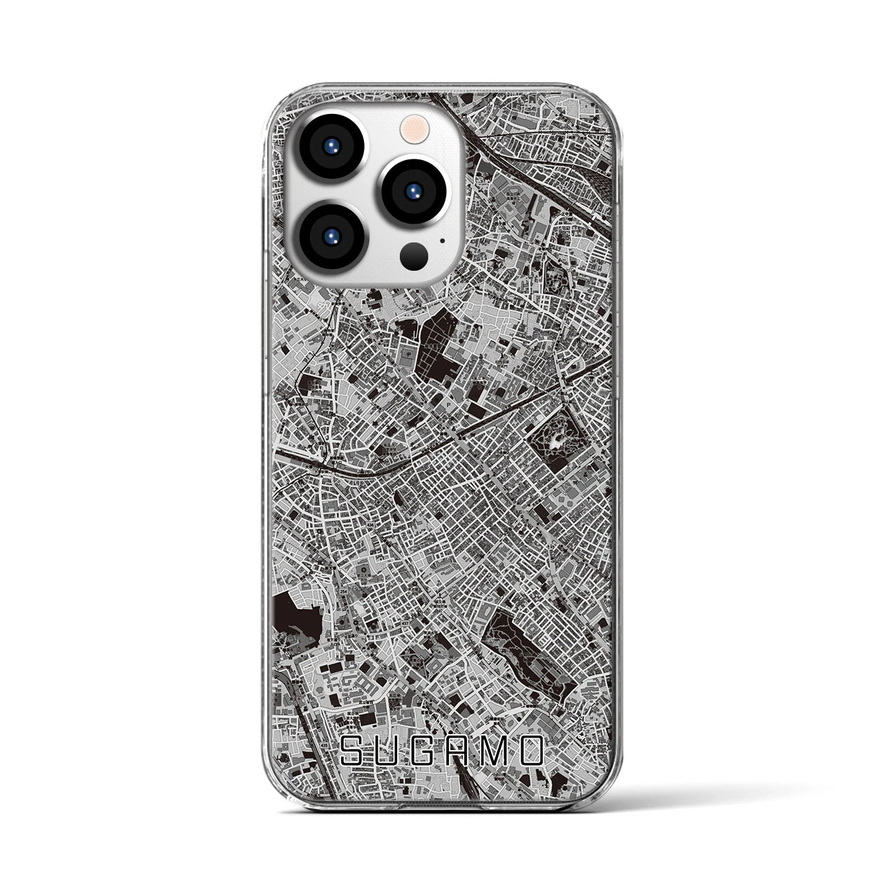 【巣鴨(東京都)】地図柄iPhoneケース(クリアタイプ)