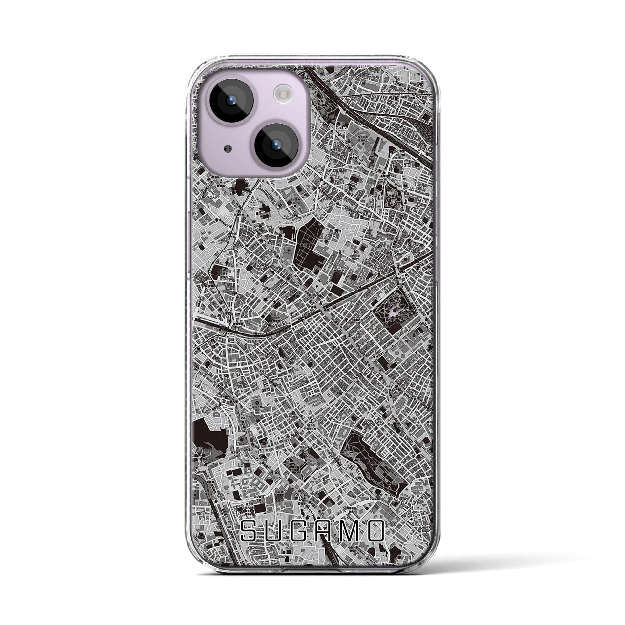 【巣鴨(東京都)】地図柄iPhoneケース(クリアタイプ)