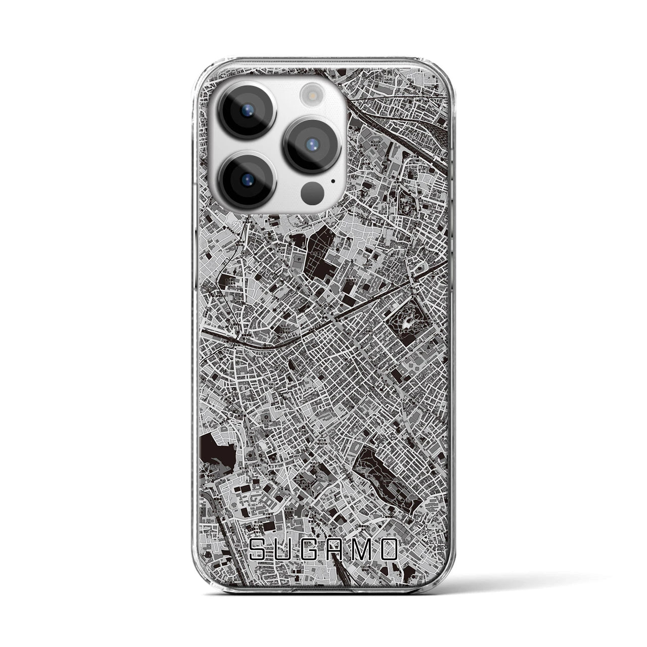 【巣鴨(東京都)】地図柄iPhoneケース(クリアタイプ)