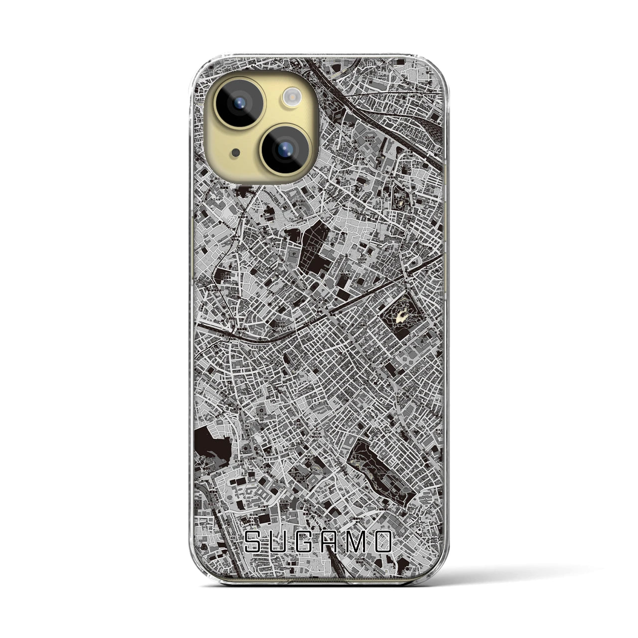 【巣鴨(東京都)】地図柄iPhoneケース(クリアタイプ)