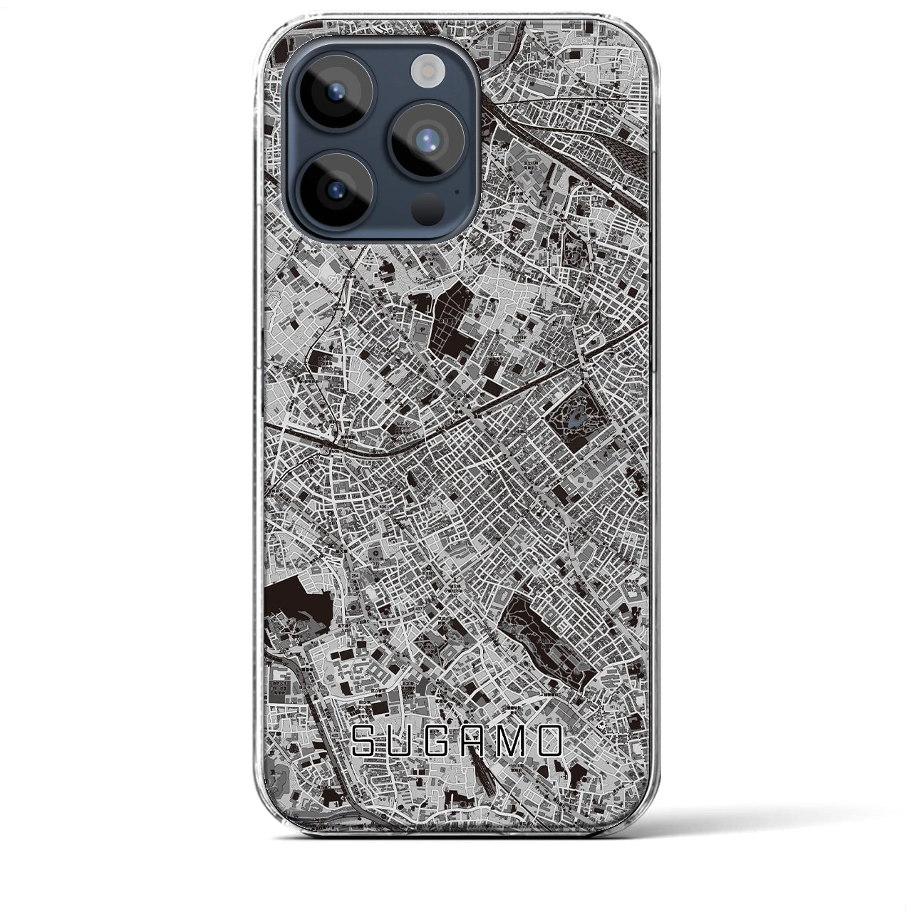 【巣鴨(東京都)】地図柄iPhoneケース(クリアタイプ)