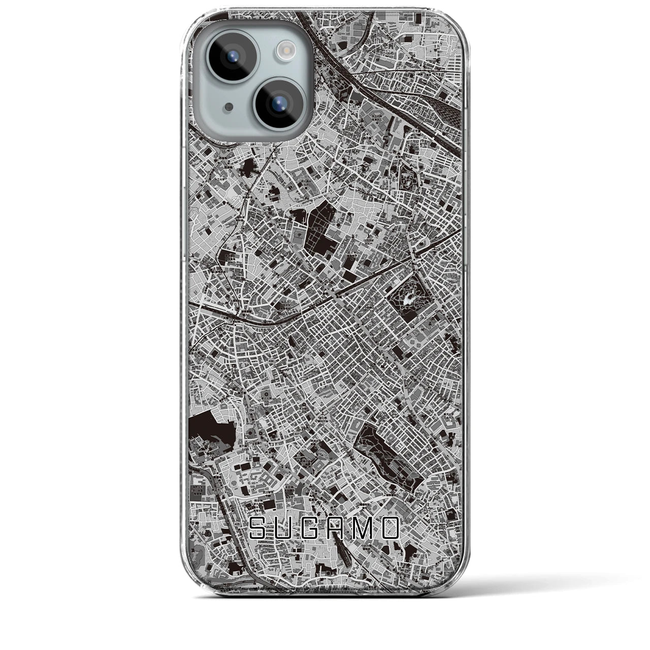 【巣鴨(東京都)】地図柄iPhoneケース(クリアタイプ)