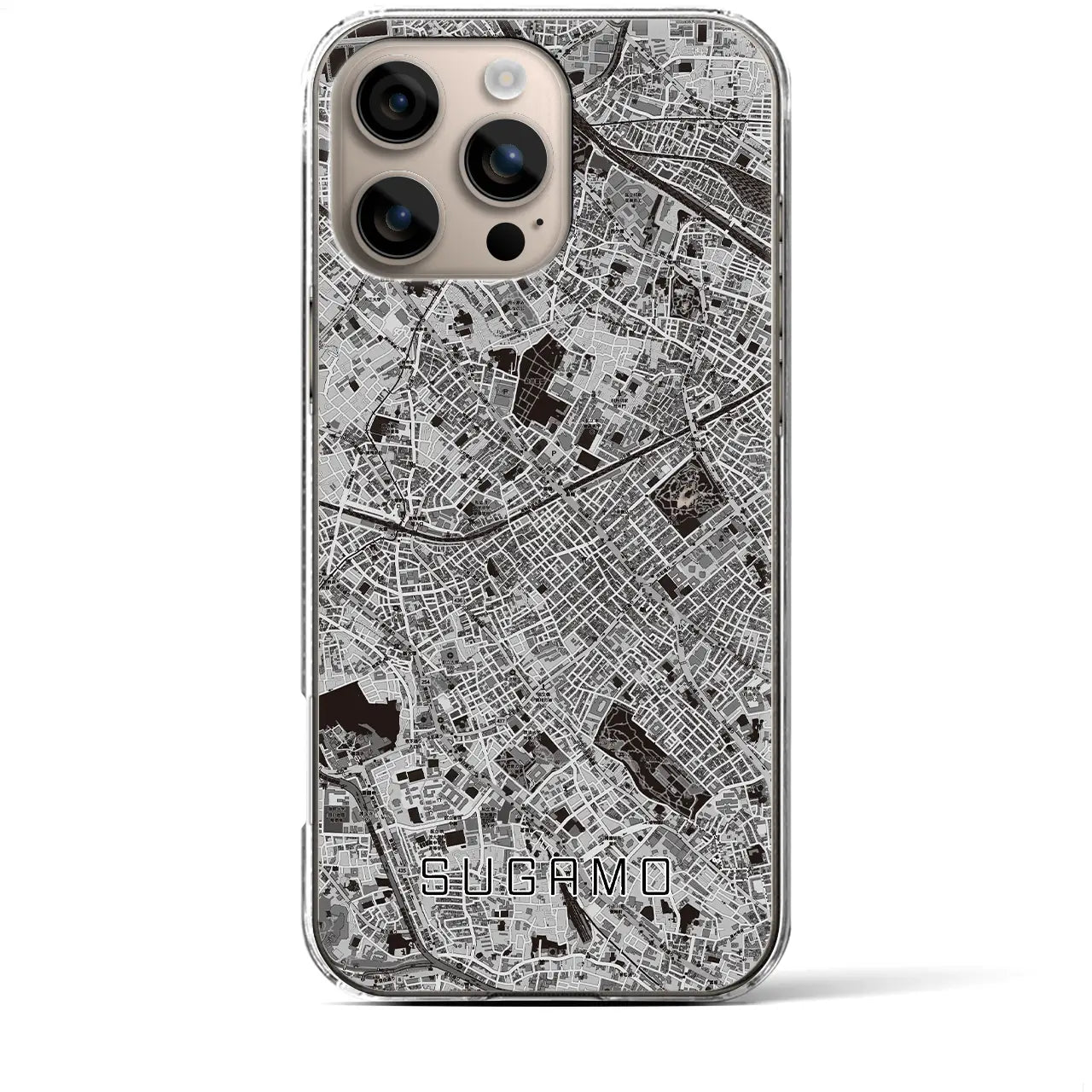 【巣鴨(東京都)】地図柄iPhoneケース(クリアタイプ)