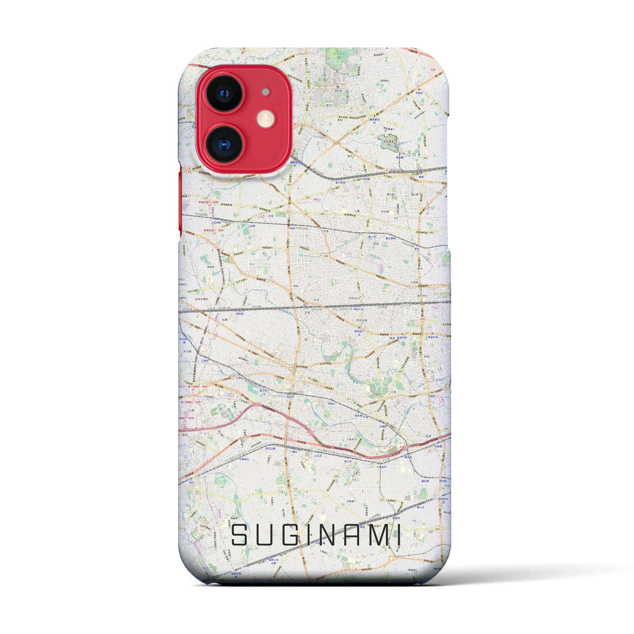 【杉並(東京都)】地図柄iPhoneケース(バックカバータイプ)
