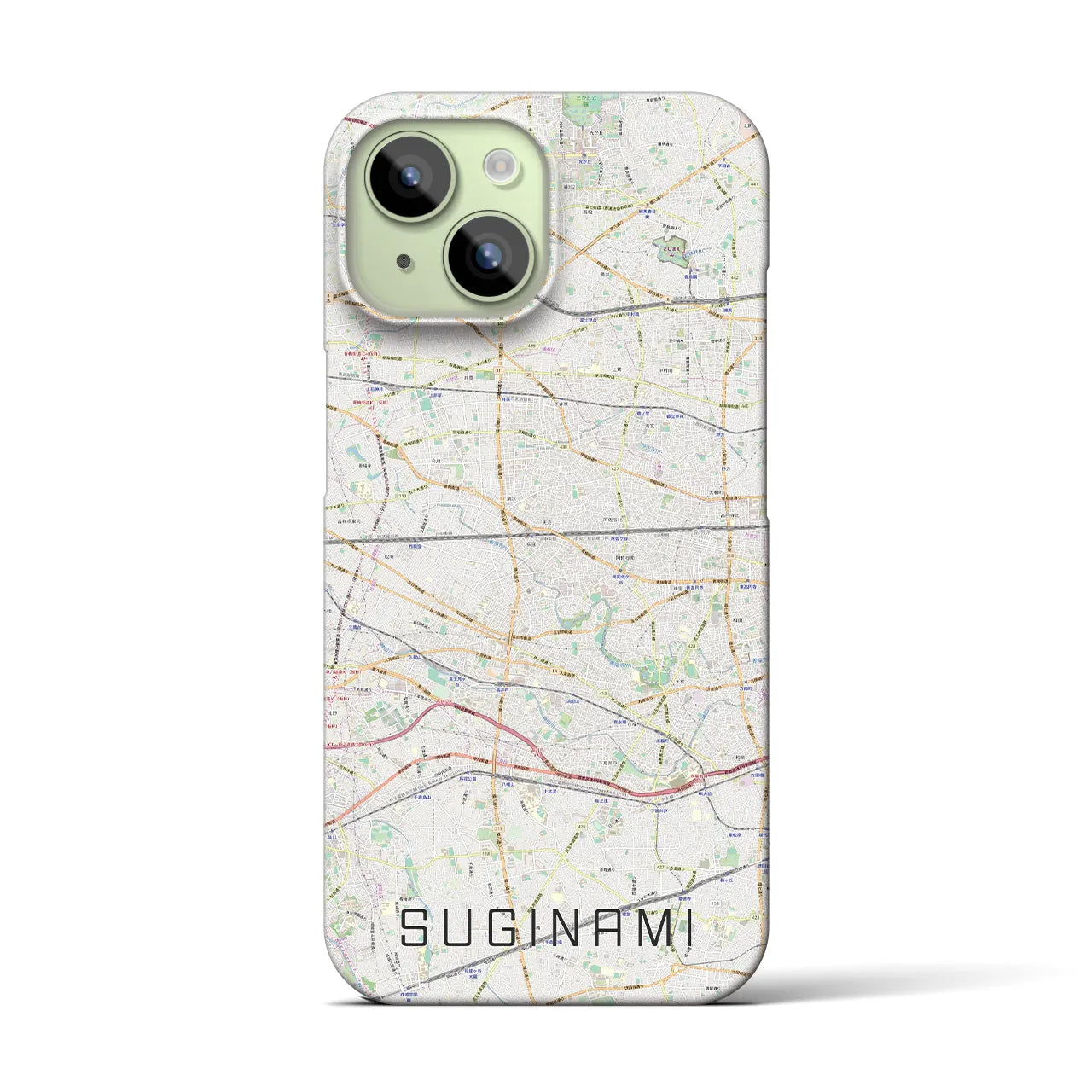 【杉並(東京都)】地図柄iPhoneケース(バックカバータイプ)