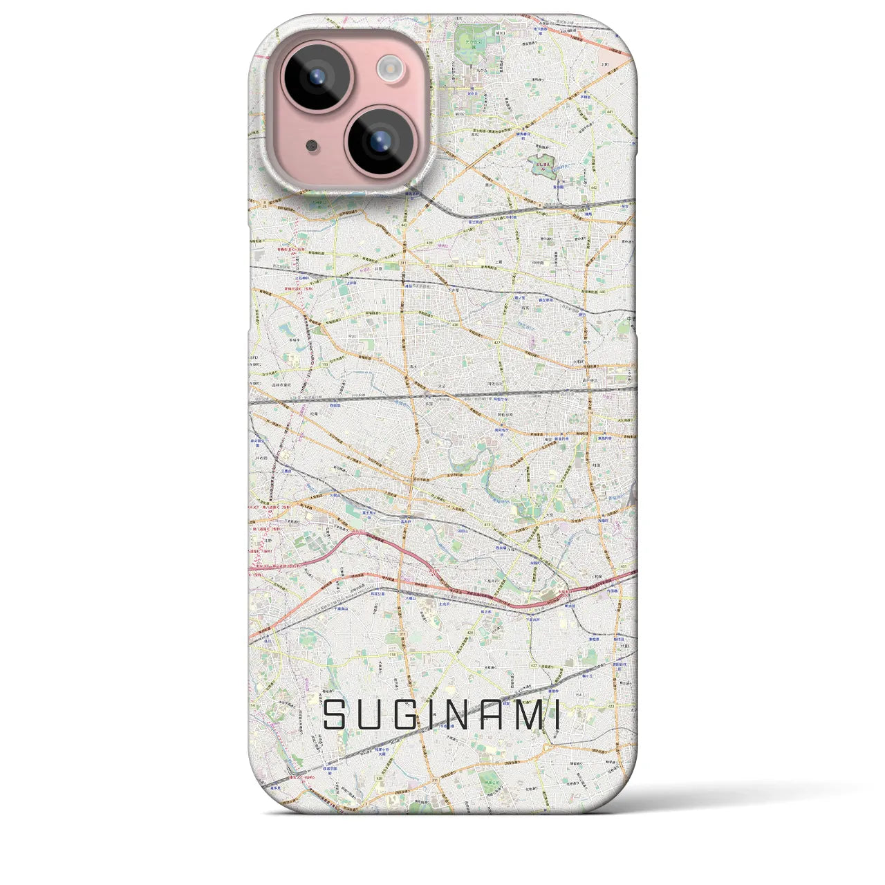 【杉並(東京都)】地図柄iPhoneケース(バックカバータイプ)