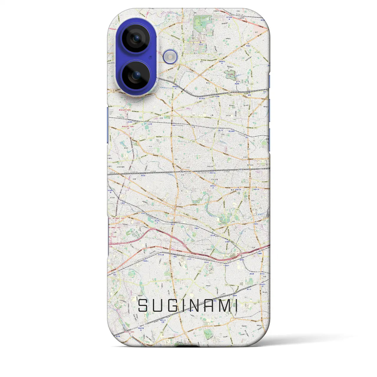 【杉並(東京都)】地図柄iPhoneケース(バックカバータイプ)ナチュラル・iPhone 16 Pro Max 用