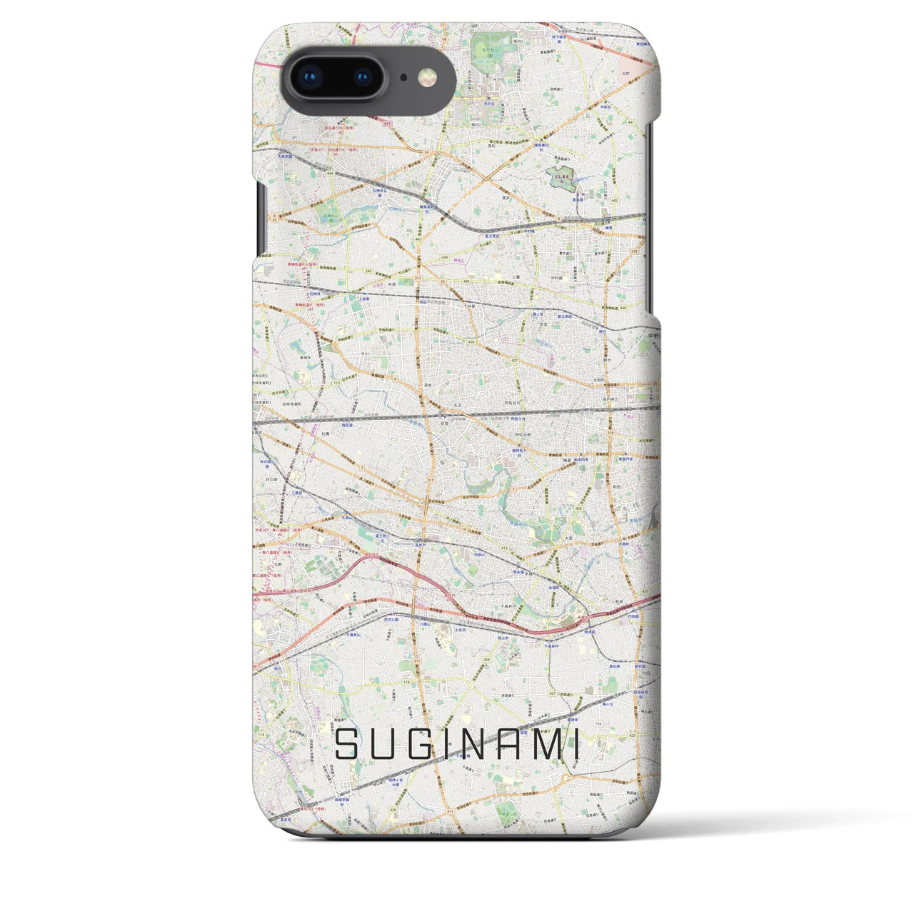 【杉並(東京都)】地図柄iPhoneケース(バックカバータイプ)