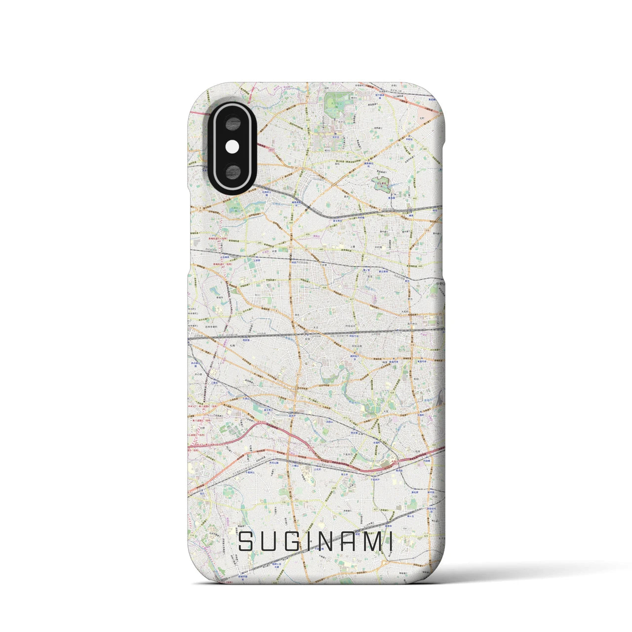 【杉並(東京都)】地図柄iPhoneケース(バックカバータイプ)