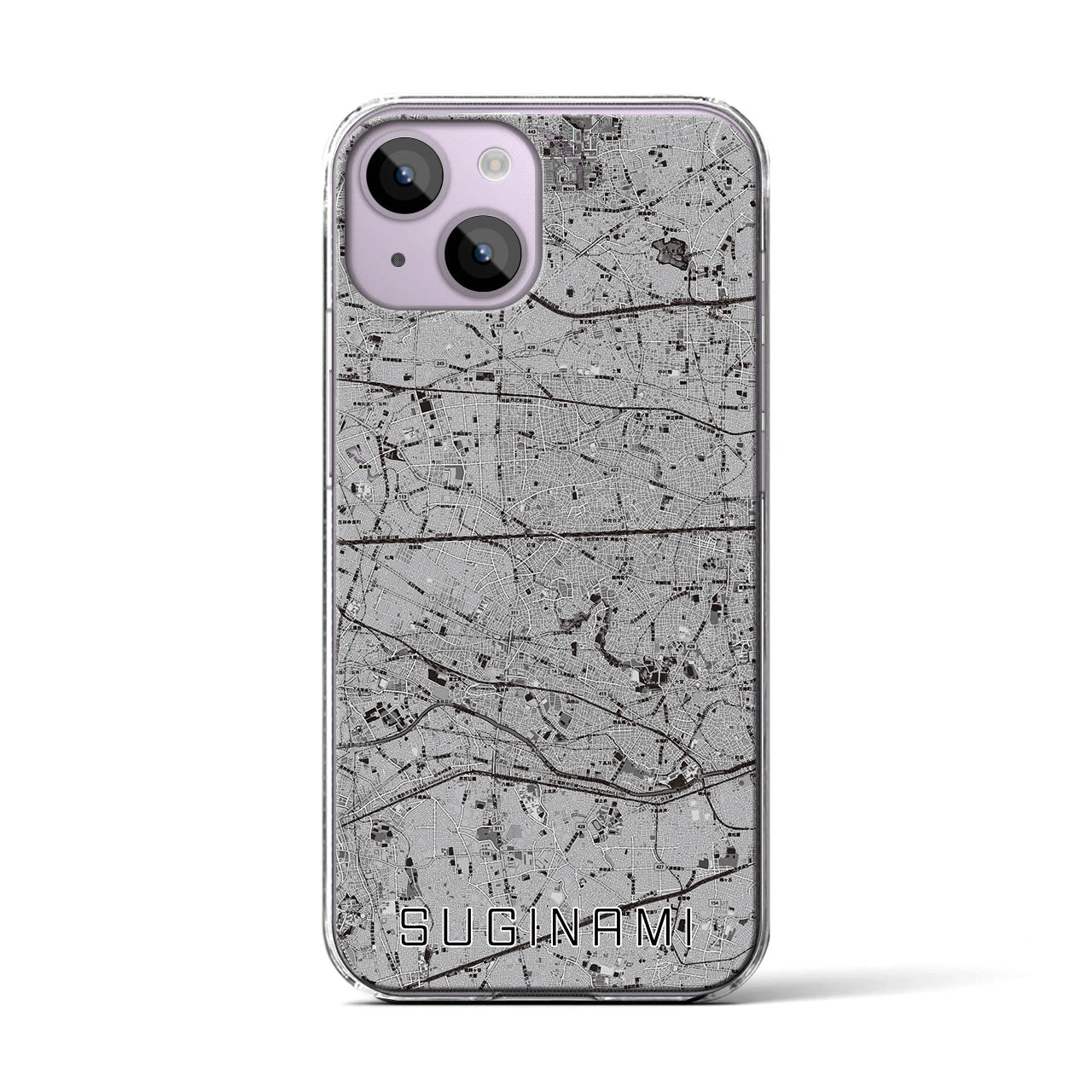 【杉並(東京都)】地図柄iPhoneケース(クリアタイプ)