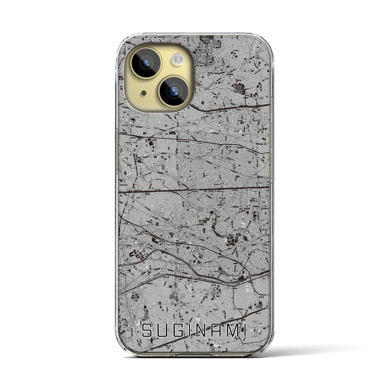 【杉並(東京都)】地図柄iPhoneケース(クリアタイプ)