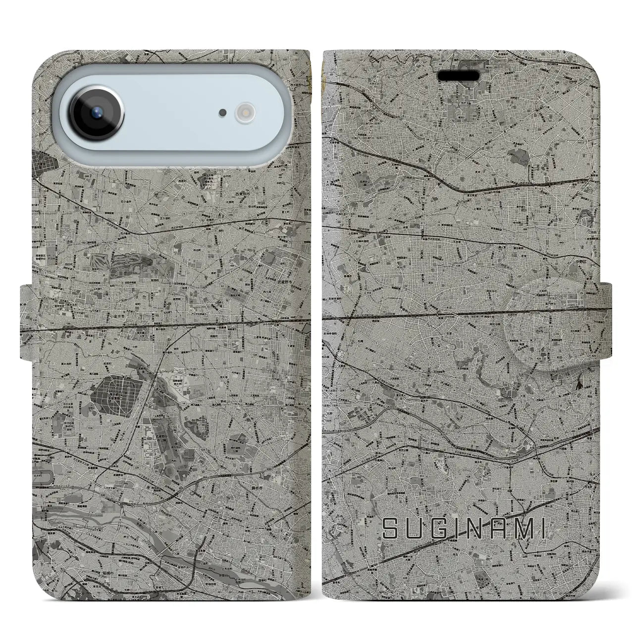 【杉並(東京都)】地図柄iPhoneケース(手帳タイプ)