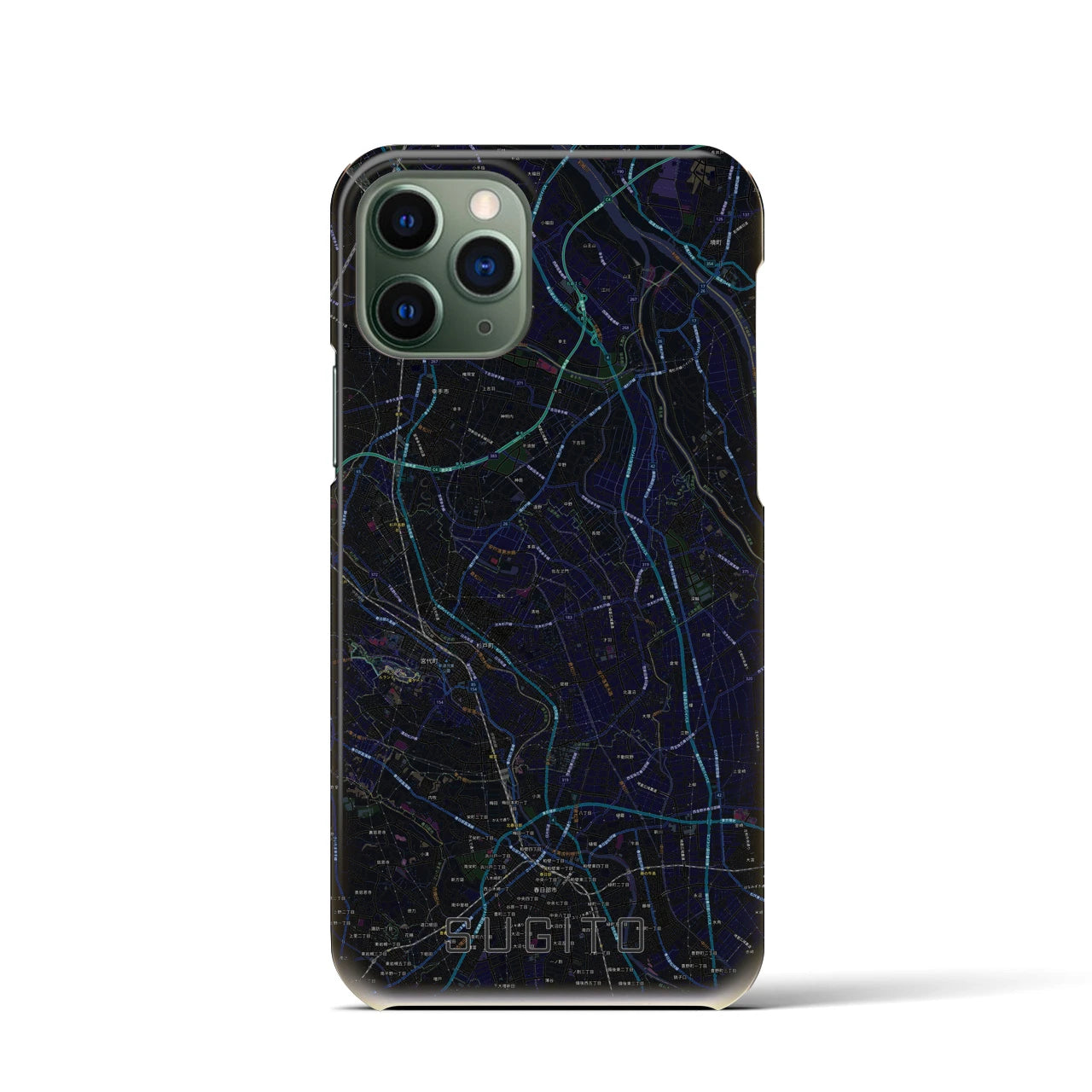 【杉戸(埼玉県)】地図柄iPhoneケース(バックカバータイプ)