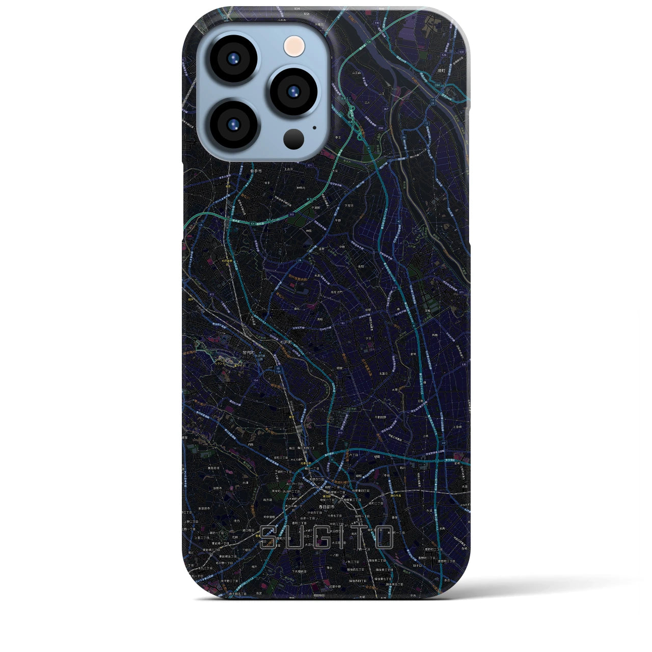 【杉戸(埼玉県)】地図柄iPhoneケース(バックカバータイプ)