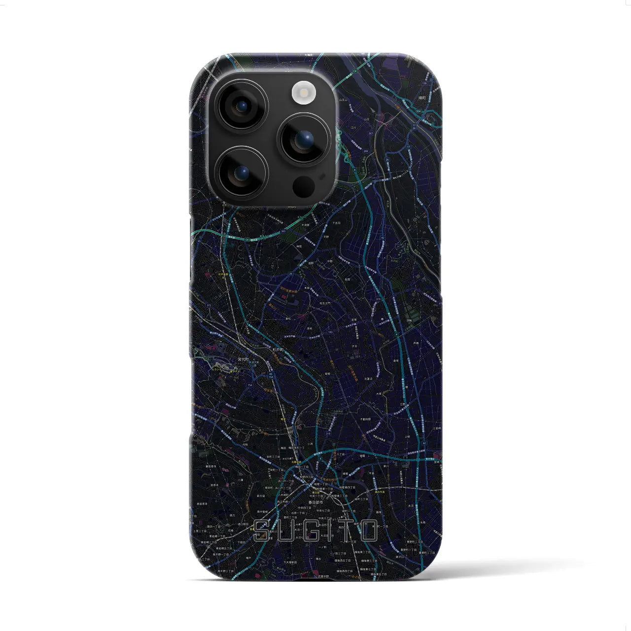 【杉戸(埼玉県)】地図柄iPhoneケース(バックカバータイプ)