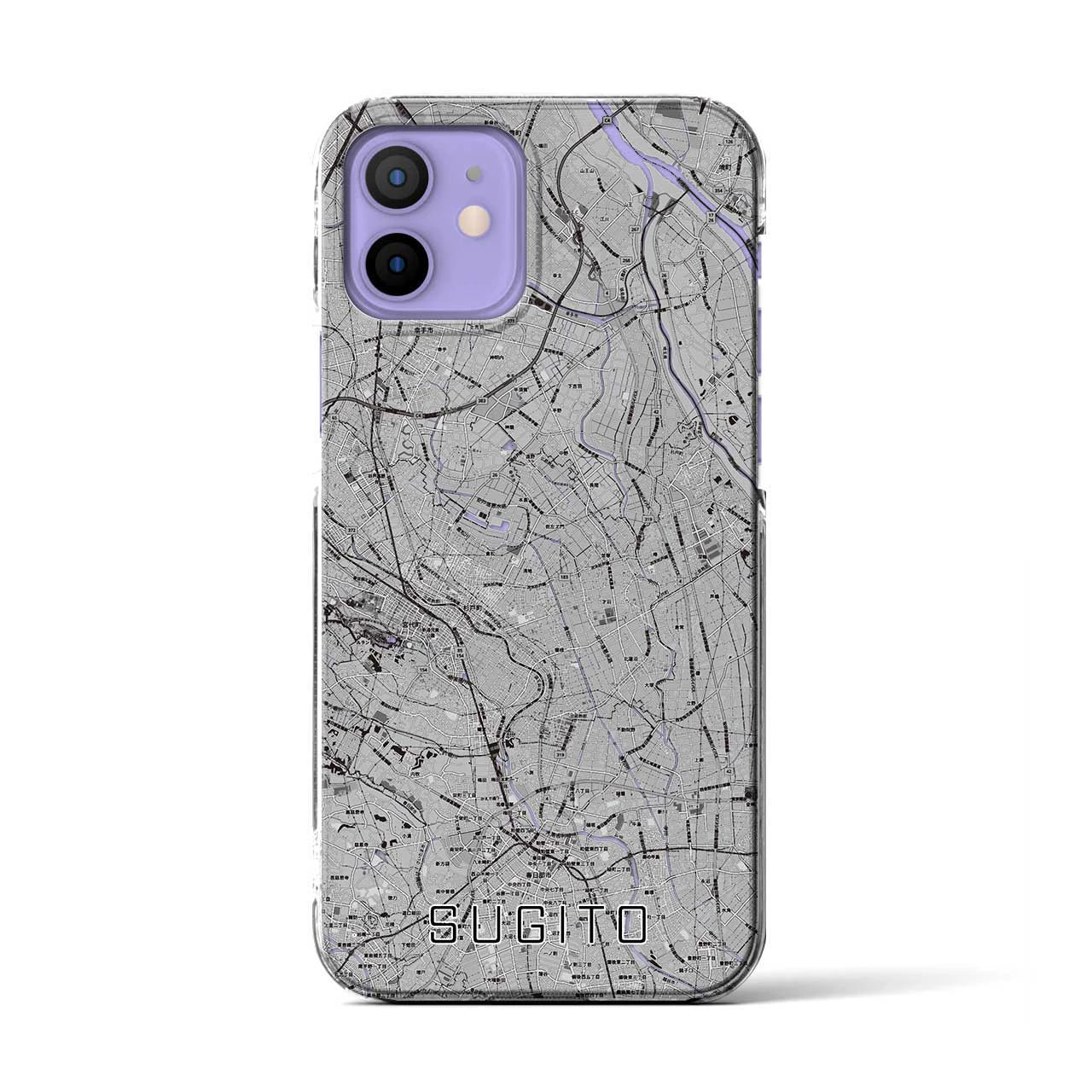 【杉戸(埼玉県)】地図柄iPhoneケース(クリアタイプ)