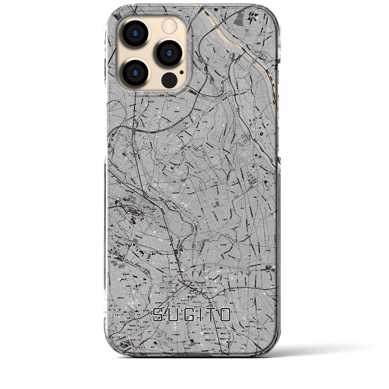 【杉戸(埼玉県)】地図柄iPhoneケース(クリアタイプ)