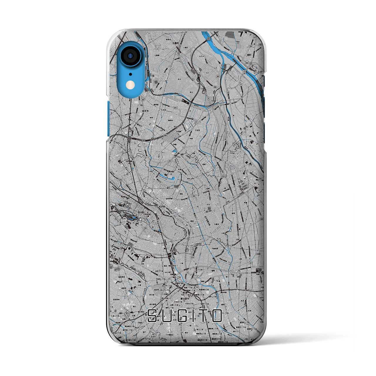 【杉戸(埼玉県)】地図柄iPhoneケース(クリアタイプ)
